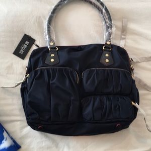 MZ WALLACE Kate Bedford in DAWN with red trim NEW